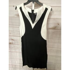 Brand New Lime and Vine Women's Small Black White Sleeveless A Line Mini Dress
